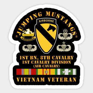 Jumping Mustangs - 1st Bn 8th Cav 1st Cav - w VN SVC Sticker